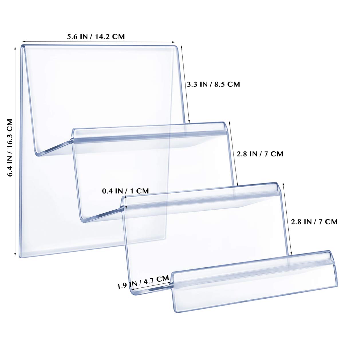 Cabilock Wallet Display Stand Acrylic Storage Rack Wallet Holder Stand Wallet Holder Rack Desktop Display Stand