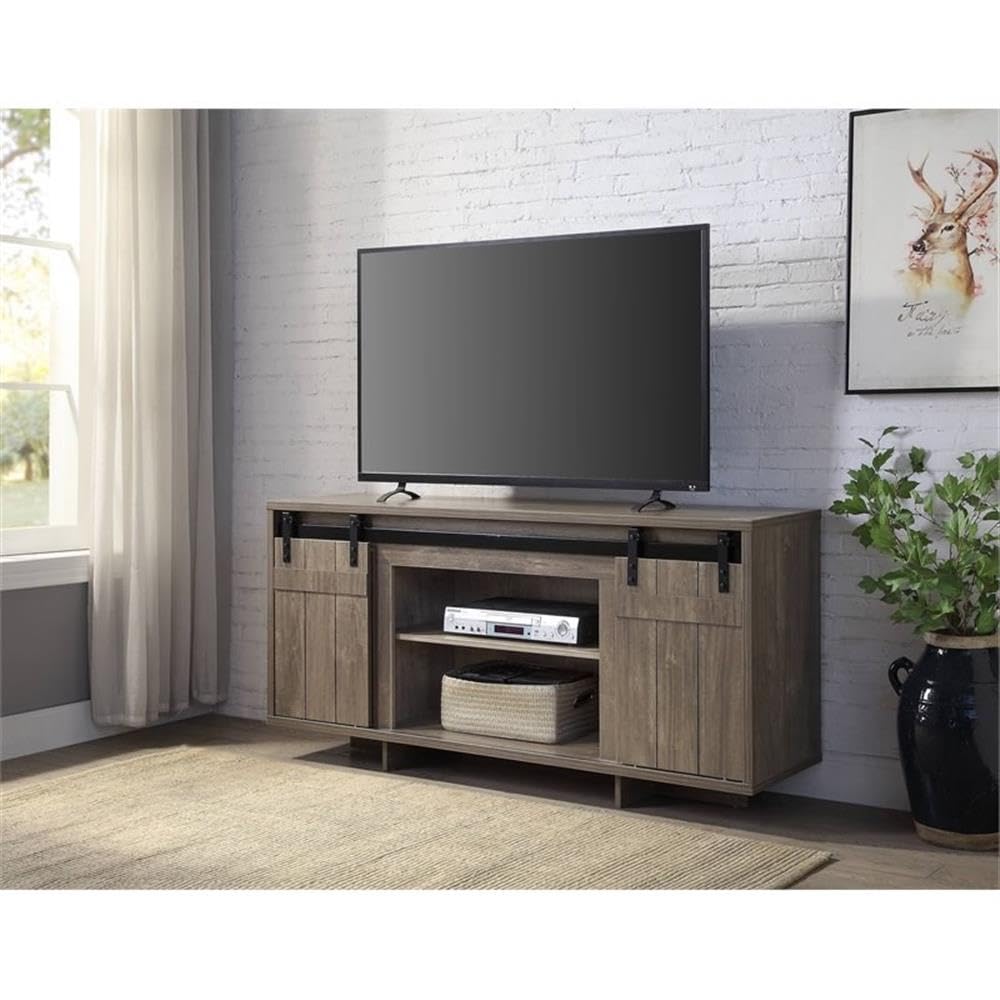 Acme Bellarosa TV Stand in Gray Washed