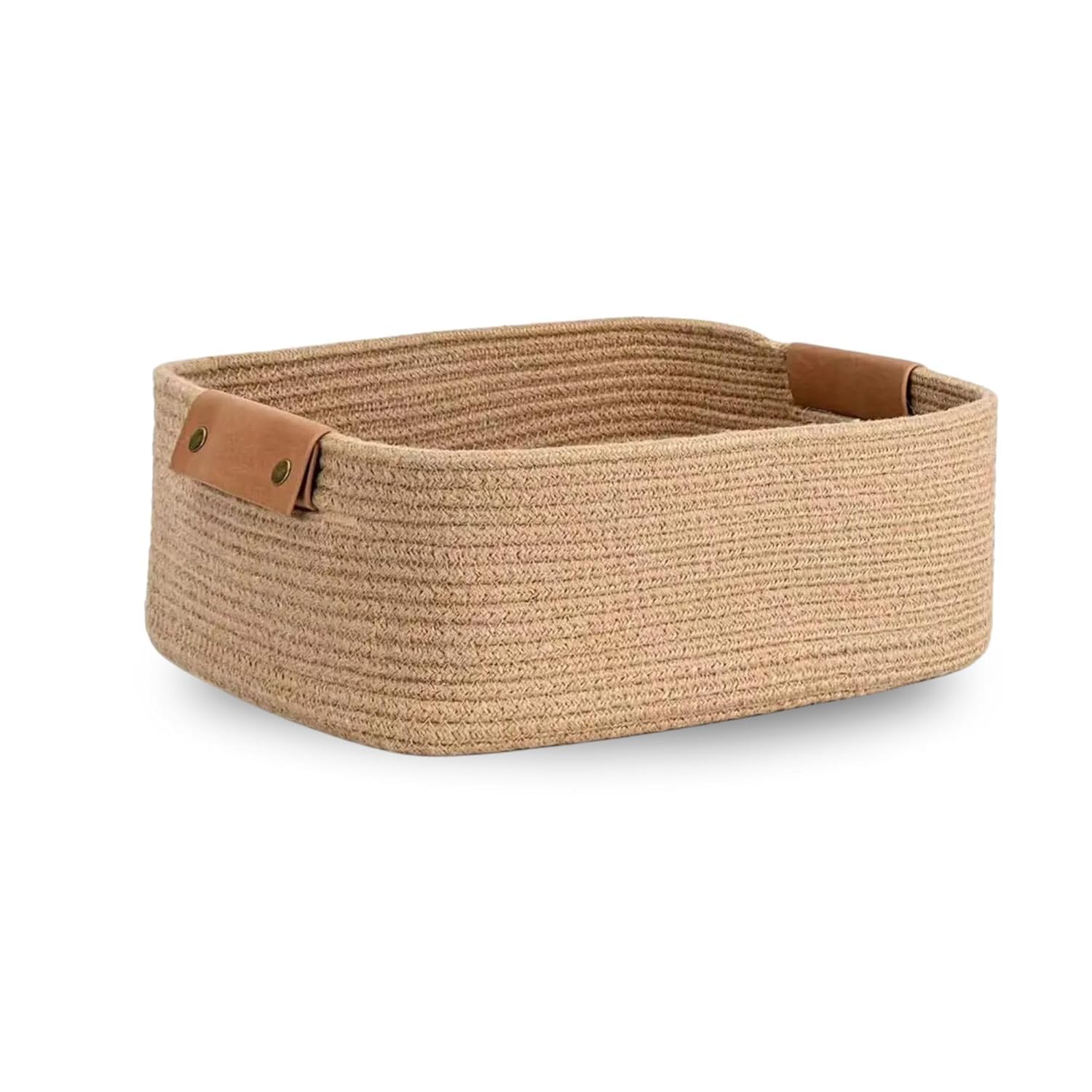 Alby Jute Cotton Storage Gift Basket, Rectangle Case For Closet, Packing, Wedding Organizer Box Jute Basket Handwoven EcoFriend