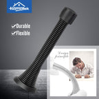 Homotek 30 Pack Black Spring Door Stops,3-1/8' Heavy Duty Door Stop - Flexible Spring Door Stopper With Low Mounted Black Rubbe