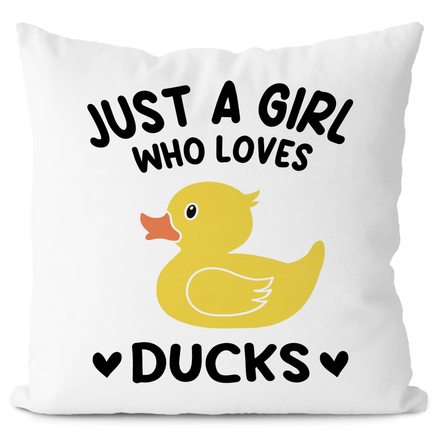 Keuspi Duck Pillow Covers 18X18, Ducks Gifts For Girls Duck Lovers, Just A Girl Who Loves Ducks Pillow Case, Duck Decor, Cute Du
