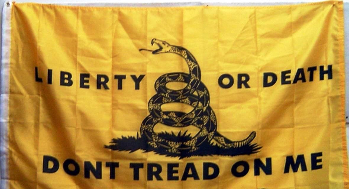 Gold - Don'T Tread On Me - Liberty Or Death Tea Party Flag 3X5 Ft