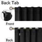 Bgment Black Blackout Curtain Blinds - 42 X 45 Inch Thermal Insulated Rod Pocket And Back Tab Blackout Curtains For Kitchen/Home Decor/Bedroom, 2 Window Curtain Panels