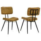 Coaster Furniture Misty Padded (Set of 2) Camel and Black Side Chair 110642