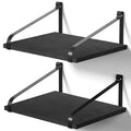 Love-KANKEI Floating Shelves Wall Mount Rustic Wood Wall Shelves with Large Storage L16.5 x W12 inch for Kitchen Living Room Bat