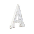 HomeRoots 16' Distressed White Wash Wooden Initial Letter A Sculpture