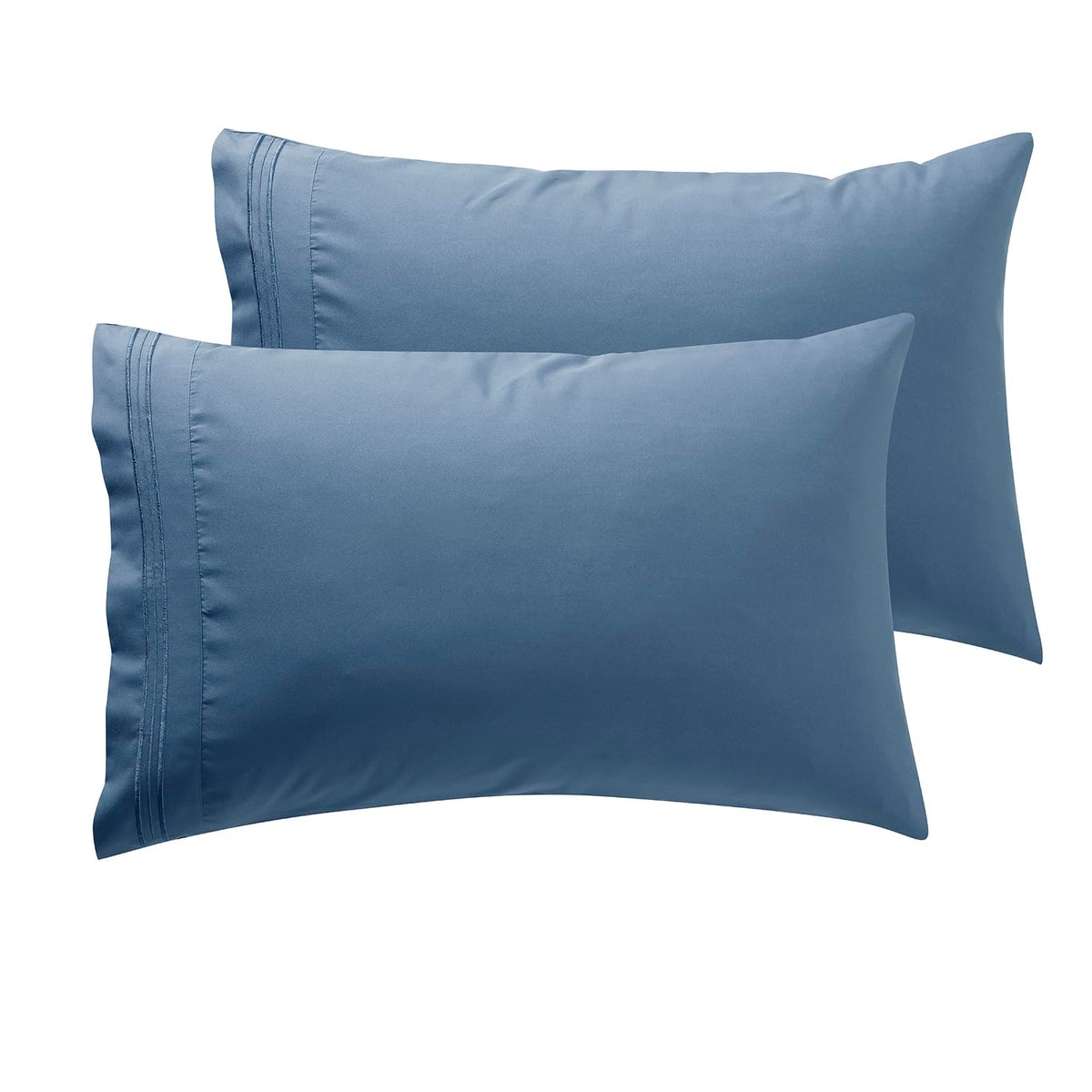 Nestl Blue Heaven King Pillow Cases 2 - Soft King Size Pillow Case, 1800 Brushed Microfiber Pillowcases, Envelope Closure Pillow
