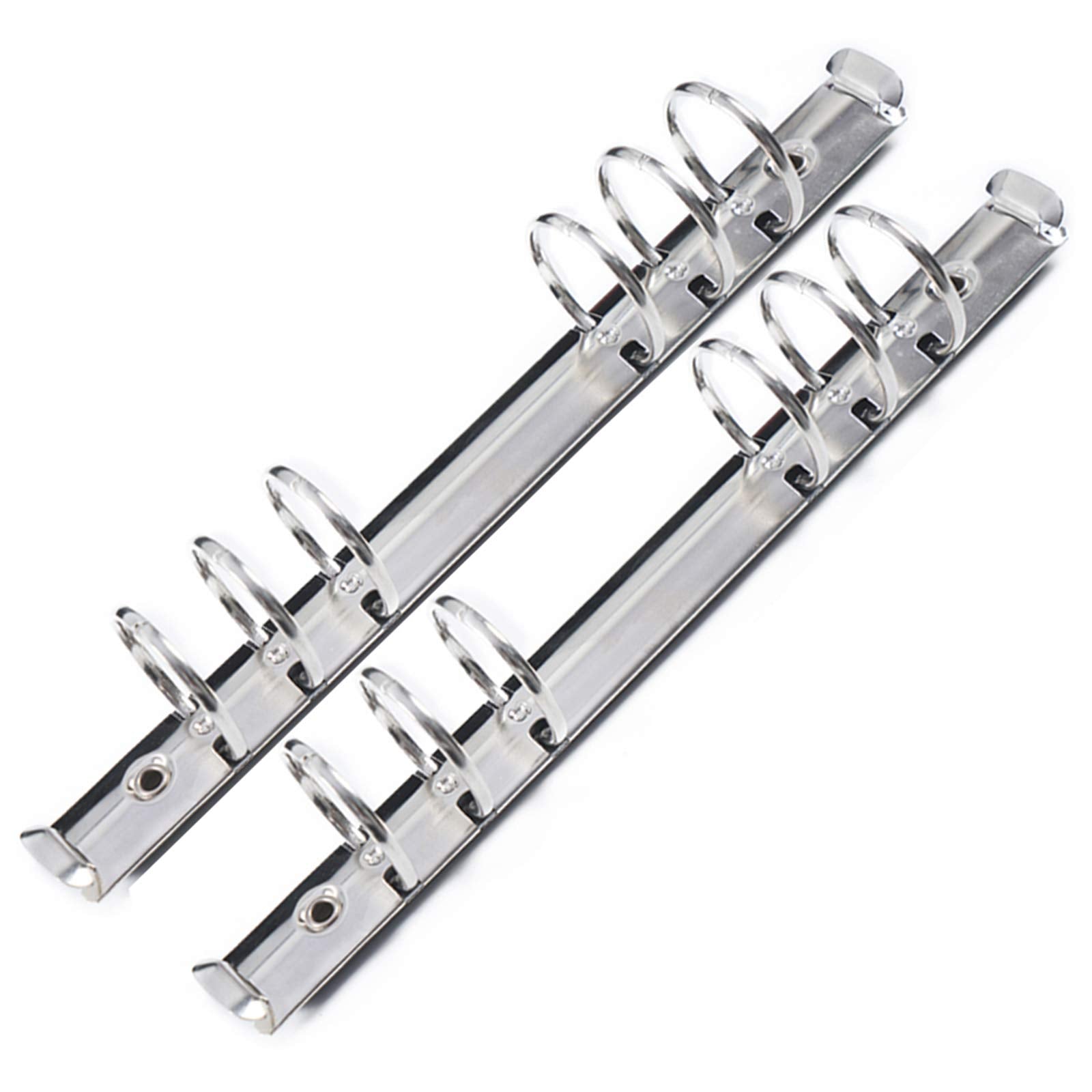 Moterm 2 Pieces 6-Hole Ring Binder Mechanisms Replacement Kit For Binder Planners (A5 Size, Silver Color, 30Mm)