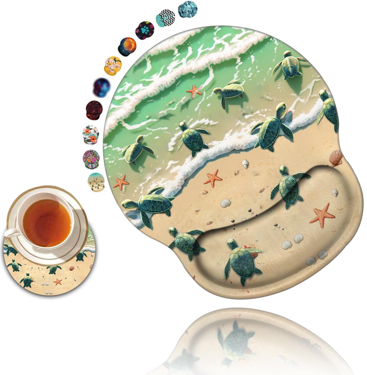 Ergonomic Mouse Pad With Gel Wrist Rest Support, Non Slip Pu Base Mouse Pad Wrist Rest For Computer,Office Gaming, Pain Relief S