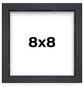 8x8 Shadow Box Frame Contemporary Black Finish | 1'' Depth of Usable Space| Interior Size 8x8 Inches| UV Resistant Acrylic, Acid