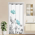 Kikiry Stall Shower Curtain Small 36W x 72L Teal and Gray Floral Daisy Flower Elegant Wildflower Design Polyester Fabric Wat