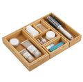 Zoomella Bamboo Drawer Organiser Set, Waterproof Modular Bamboo Drawer Bins, EcoConscious Bamboo Drawer Storage, Bamboo Drawer 
