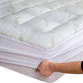 Viscose Made From Bamboo Full Xl Mattress Topper - Thick Cooling Breathable Pillow Top Mattress Pad For Back Pain Relief - Deep