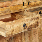 vidaXL Highboard 39.4"x15.7"x68.9" Solid Mango Wood