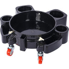 5 Gallon Bucket Dolly with Wheels, Heavy Duty Plastic Drum Dolly with 5 Smooth-Rolling Swivel Casters Secure Locking Cart For Ca