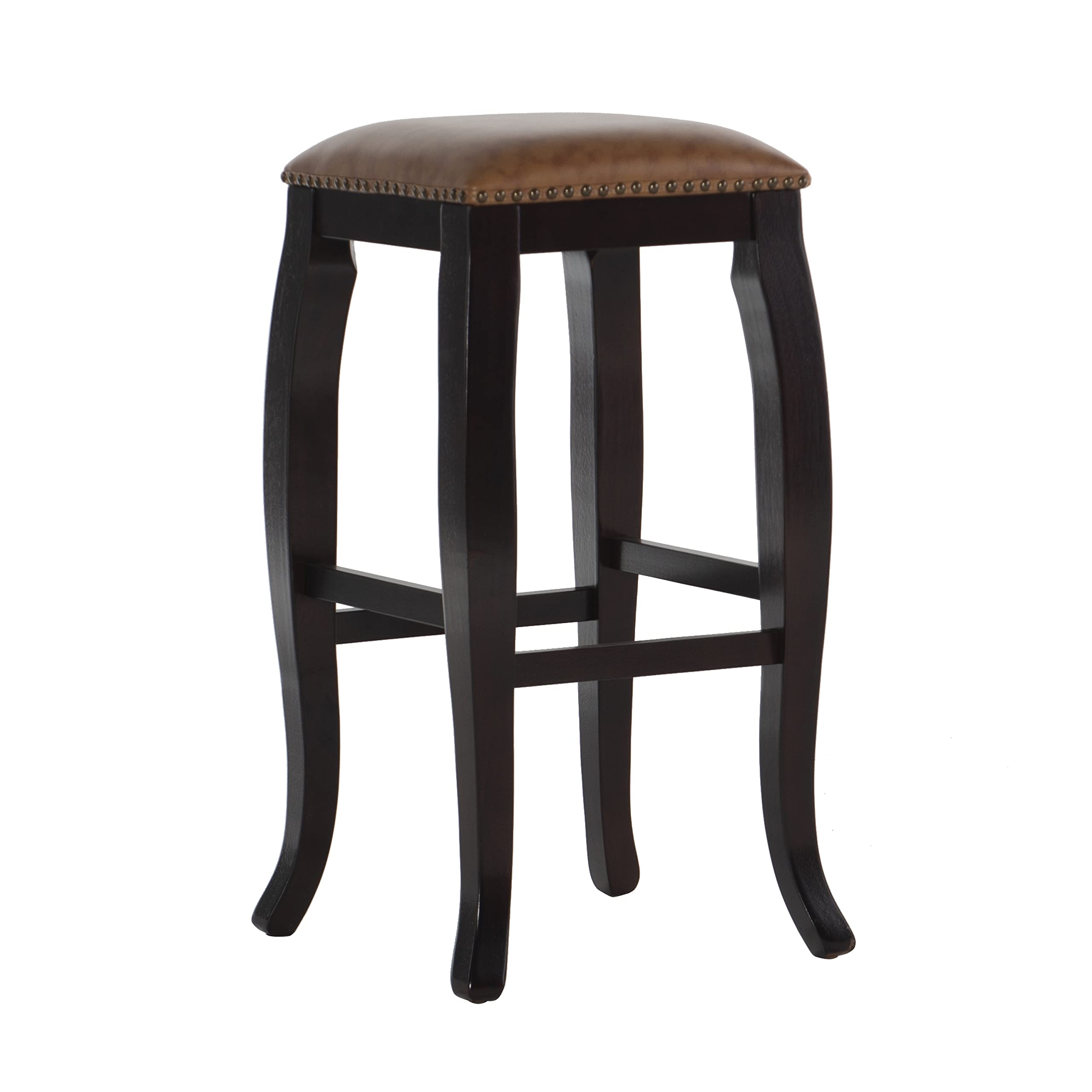 San Francisco Square Top Bar Stool - Caramel