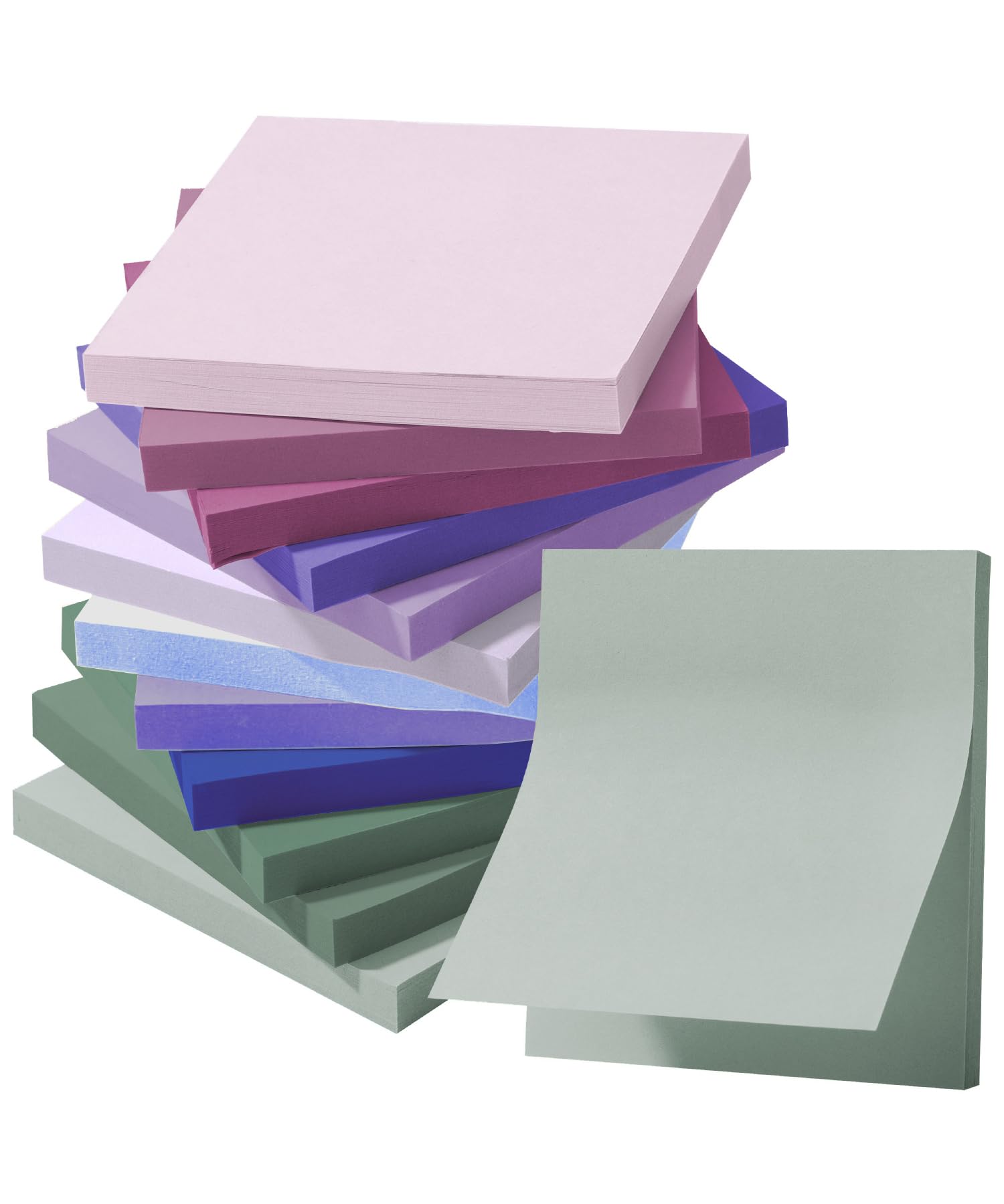 Mr. Pen- Colorful Sticky Notes, 3   X3   , 12 Pads, Mute Colors Sticky Notes Bulk, Sticky Note, Self-Stick Note Pads