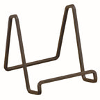 Tripar Square Metal Wire Stand, Mahogany Finish (3-Inch Depth) Tabletop Easel Sleek & Modern Look - Perfect for Books, Plates, P