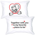 Boldloft Together Is My Favorite Place To Be Couples Pillowcases-Couples Gifts For Boyfriend Girlfriend His And Hers Gifts For A