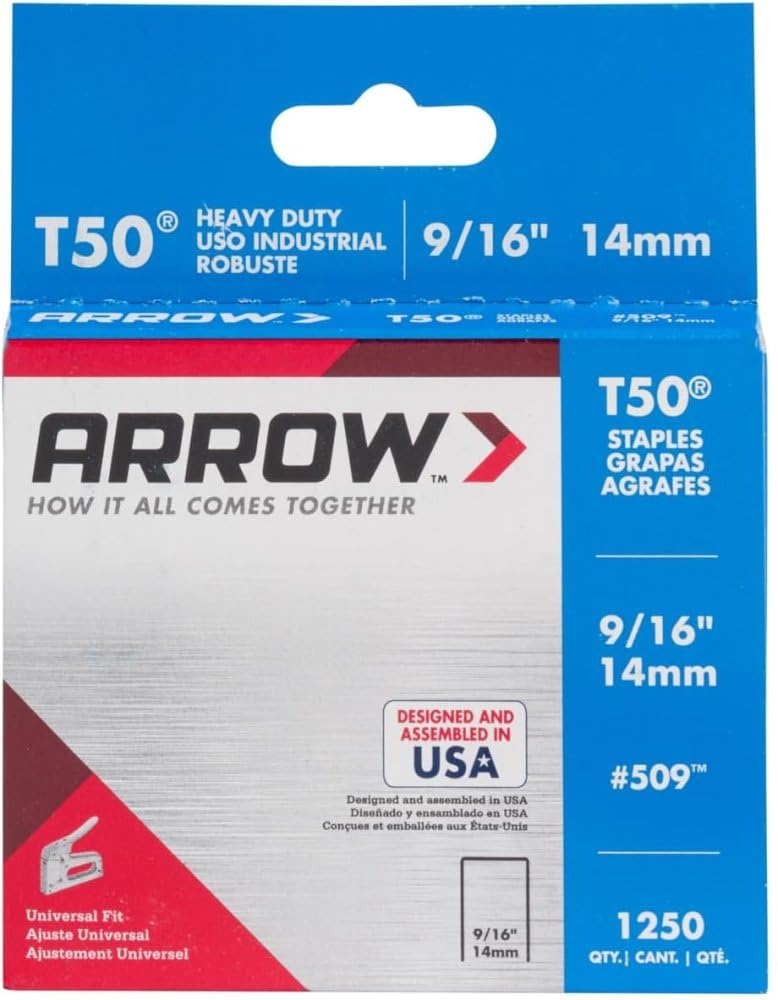 Arrow Fastener 50924 9/16' T50 Staples