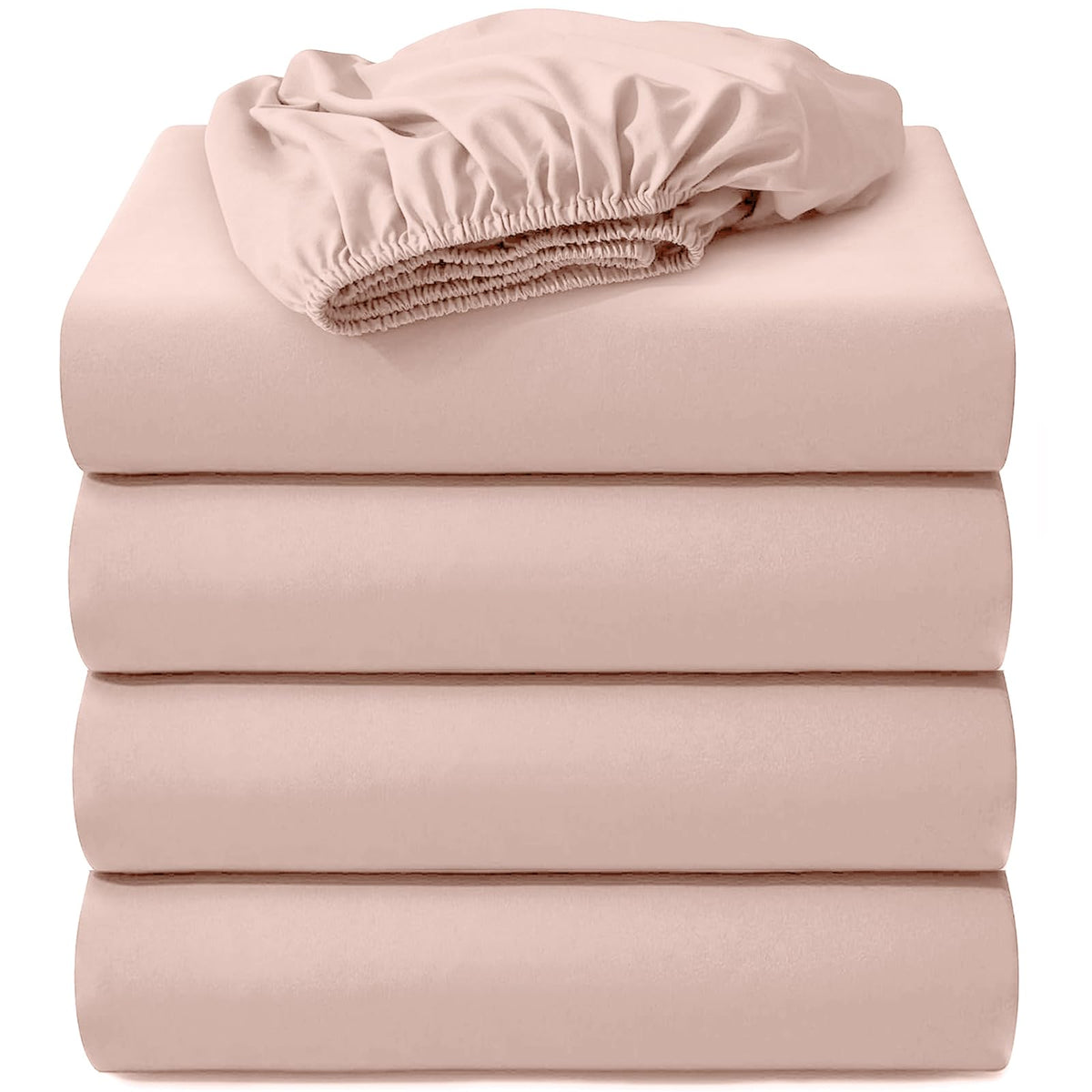 Hotella 4 Pack 100% Microfiber 60''X80'' Queen Size Fitted Sheet Only, Hotel Quality Deep Pocket Bottom Sheet, Up To 14 Inch Bed