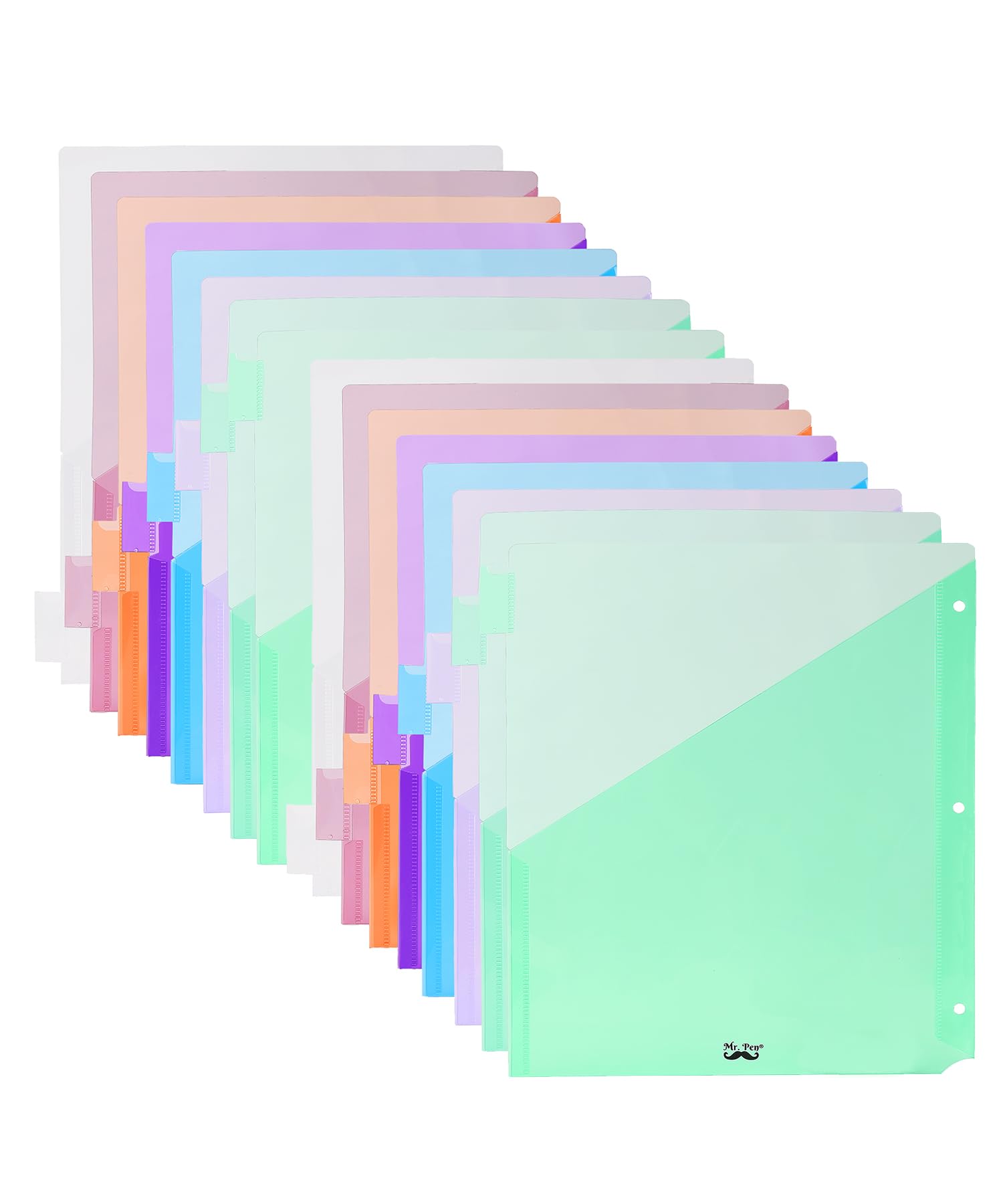 Mr. Pen- Binder Dividers With Pockets And Tabs, 16 Pack, Assorted Colors, Dividers For 3 Ring Binder With Pockets, Pocket Divide