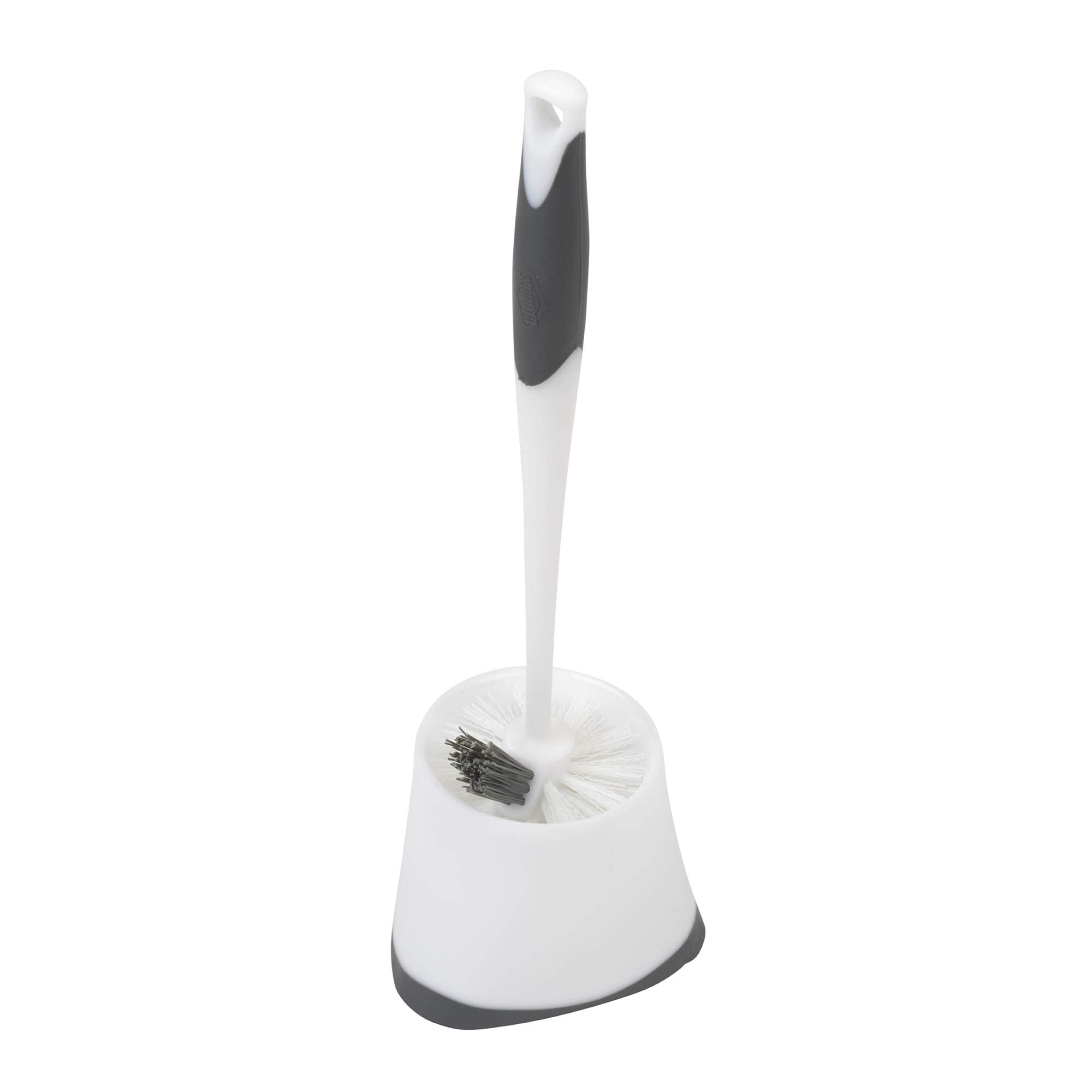 Clorox Under-Rim Toilet Bowl Brush with Corner Storage Caddy, 16 x 5 x 5.5