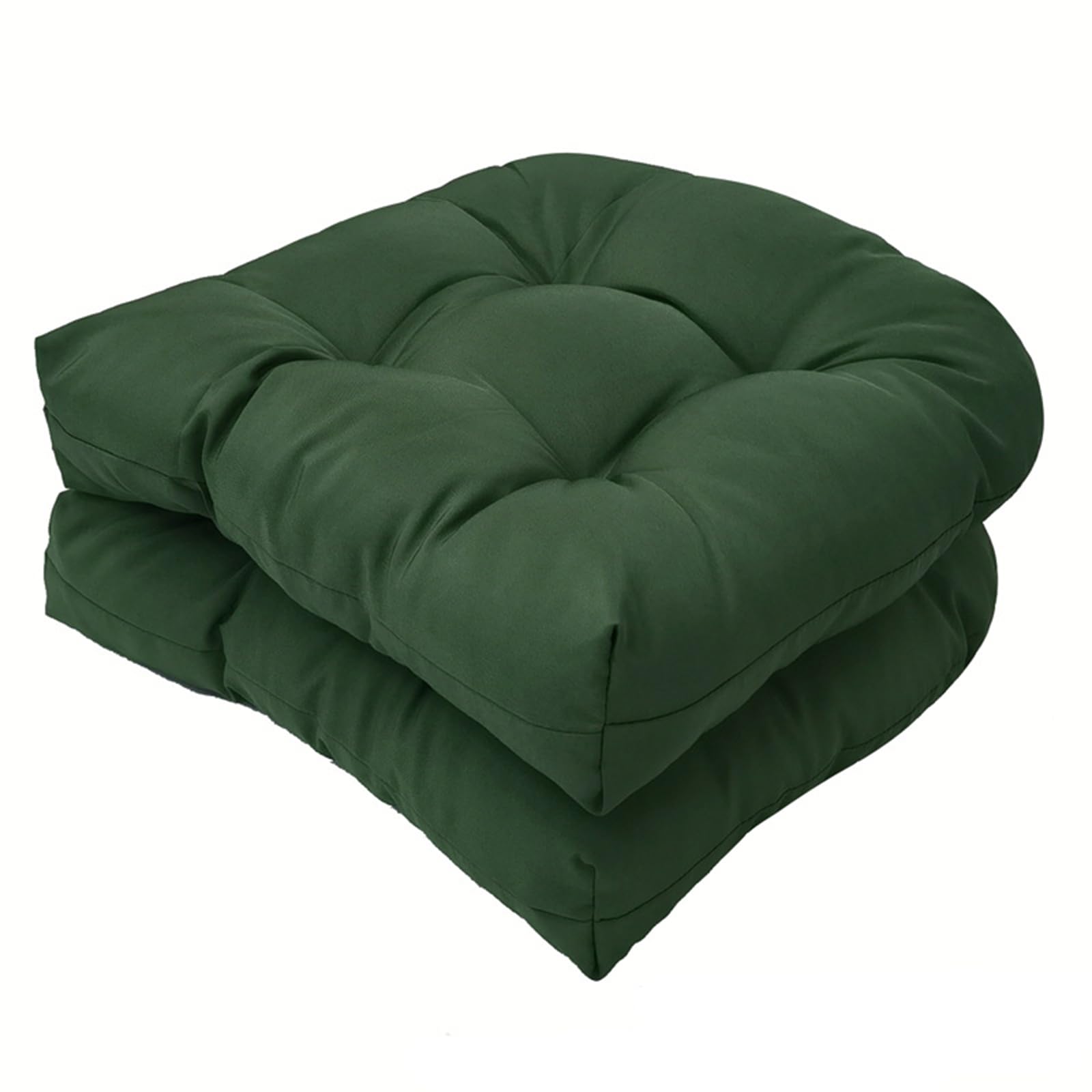 Eoieov Outoor Patio Seat Cushions Dark Green,2 Count Indoor/Outdoor Rocking Chair Cushion Set Thickened Waterproof Patio Chair P