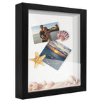 SUNMEG 8x10 Shadow Box Frame Display Case, Wood with Plexiglass, Display Case Box for Memorabilia, Medal, Crafts,Tickets and Pho