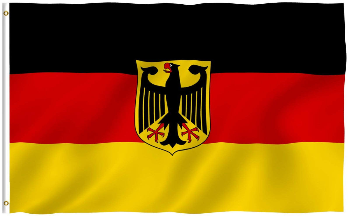Anley Fly Breeze 3X5 Foot German State Ensign Flag - Vivid Color And Fade Proof - Canvas Header And Double Stitched - Germany Ea