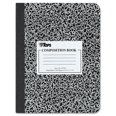 Tops 63795 10-1/2' X 8' Wide Ruled Classic Composition Notebook