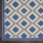 HomeRoots Blue/Grey 100% Polypropylene 5’ x 8’ Blue and Gray Indoor Outdoor Area Rug