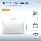 Otostar Pillow Insert 12X20 Inch, Decorative Rectangle Throw Pillow Inserts, Premium Fluffy Pillow Forms Sham Stuffer For Sofa B