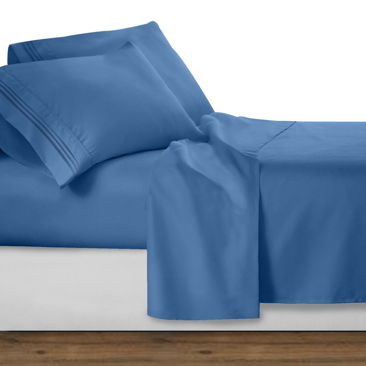 Clara Clark Bed Sheets, Premier 1800 Series 4 Piece Bed Sheet Set, Deep Pocket, Wrinkle, Fade, Stain Resistant, Luxury Soft Bedd