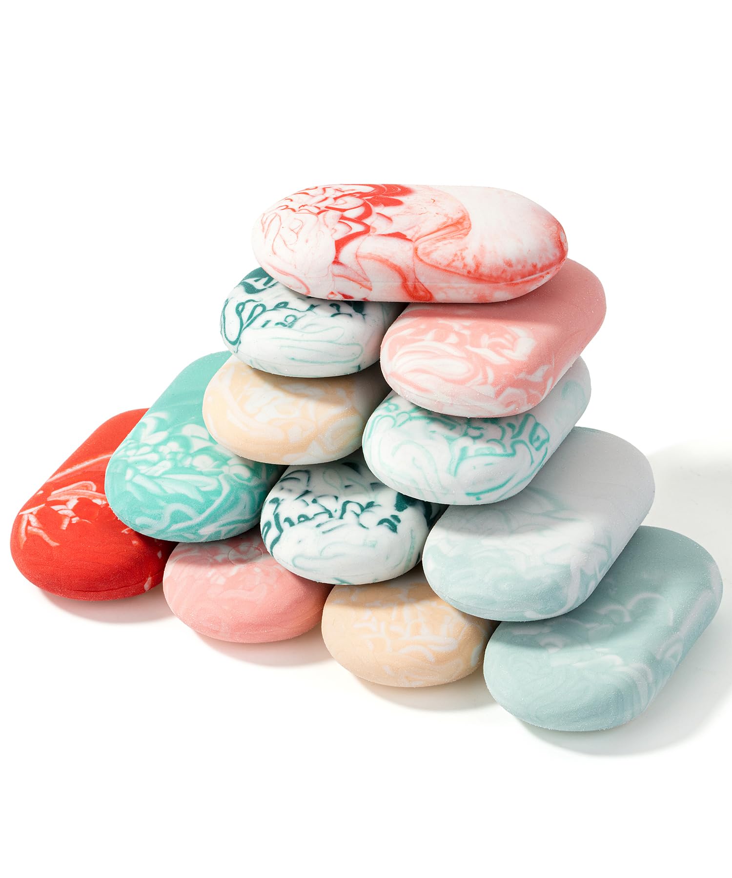 Mr. Pen- Erasers, 12 Pcs, Coral Ocean Colors, Marble Pencil Eraser, Eraser For Pencils, Erasers For School, Easter Egg Fillers