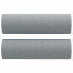 vidaXL Throw Pillows Set of 2, Light Gray Fabric Bolster Pillows - Comfortable, Durable & Removable Cover, 5.9"x19.7" Size for Living Room, Bedroom, Lounge Area, Office