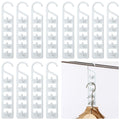 Fiwochic 8 Pcs Space Saving Hangers for Clothes Space Saver Vertical Hanger