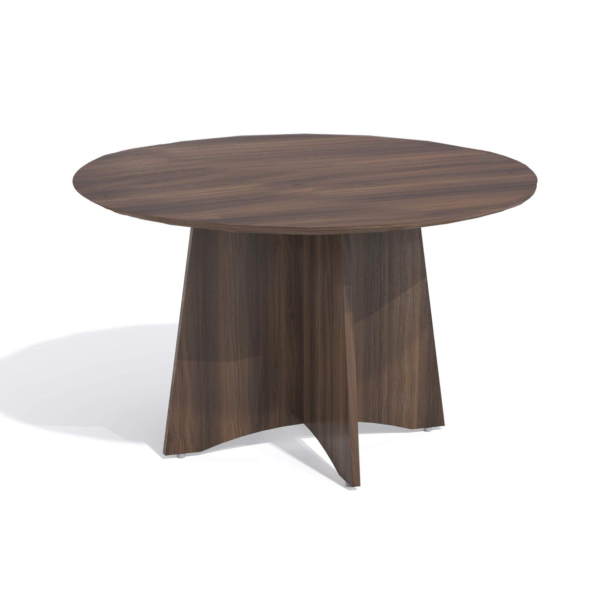 Mayline Medina 48&quot;Dia. Round Conference Table, Textured Brown Sugar Laminate