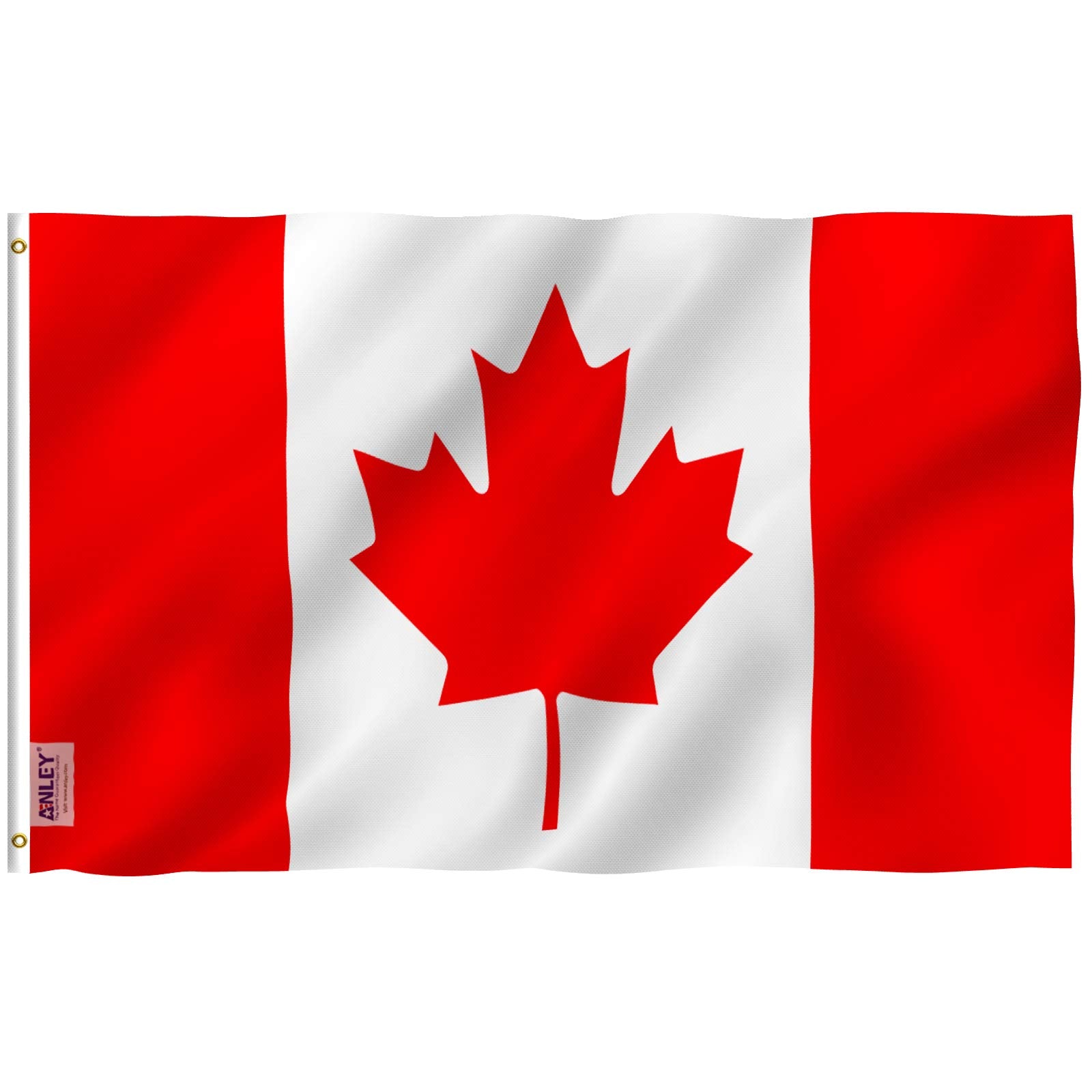 Anley Fly Breeze 3X5 Foot Canada Flag - Vivid Color And Fade Proof - Canvas Header And Double Stitched - Canadian National Flags