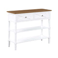 Convenience Concepts Country Oxford 2-Drawer Console Table, Driftwood/White
