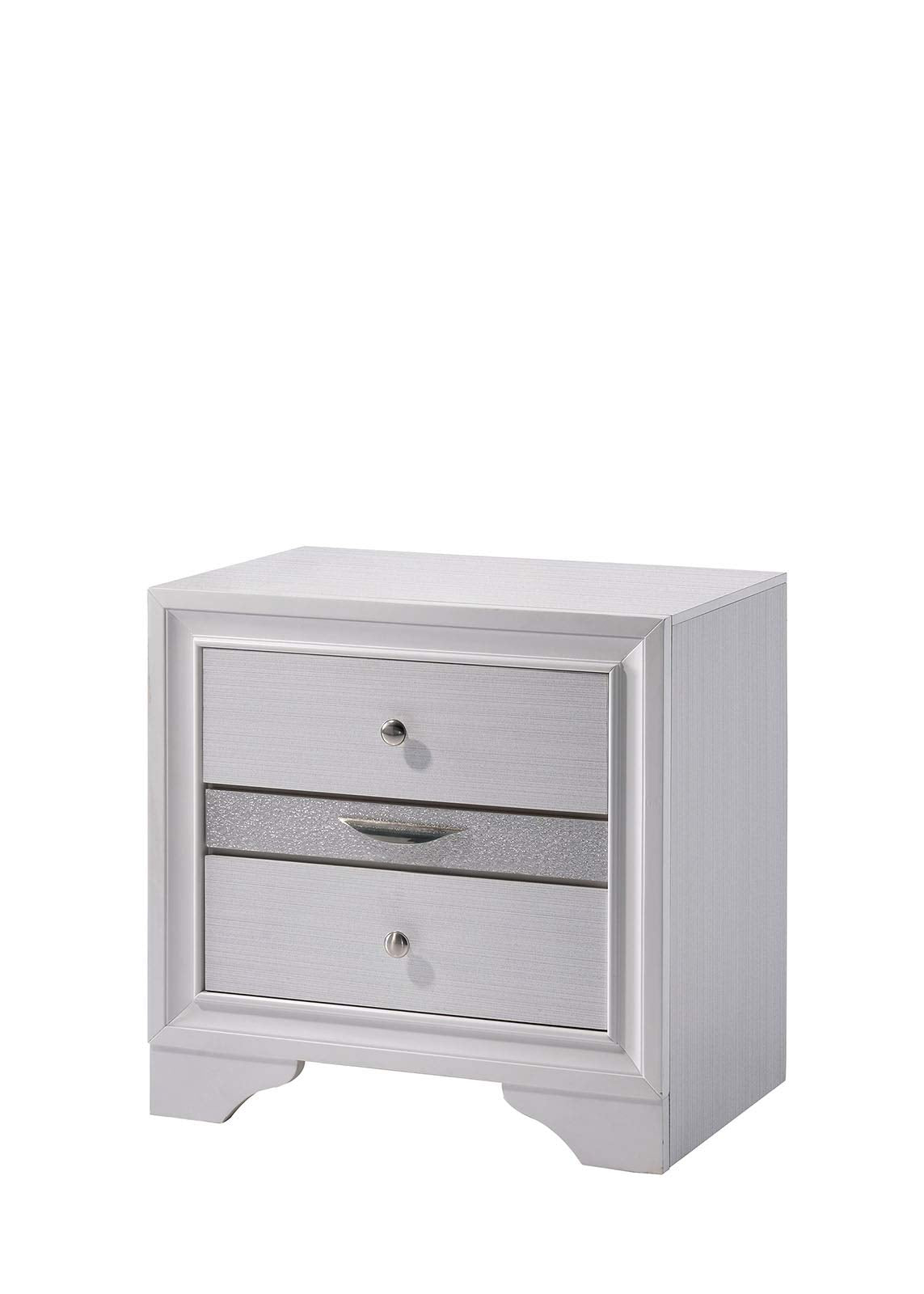 Benjara Benzara Wooden Nightstand With Jewellery Drawer, White,