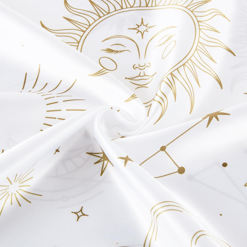 Exq Home Satin Body Pillow Pillowcase Super Soft Silk Pillowcase, Body Pillow Cover With Envelope Closure White Moon (20''X54'')