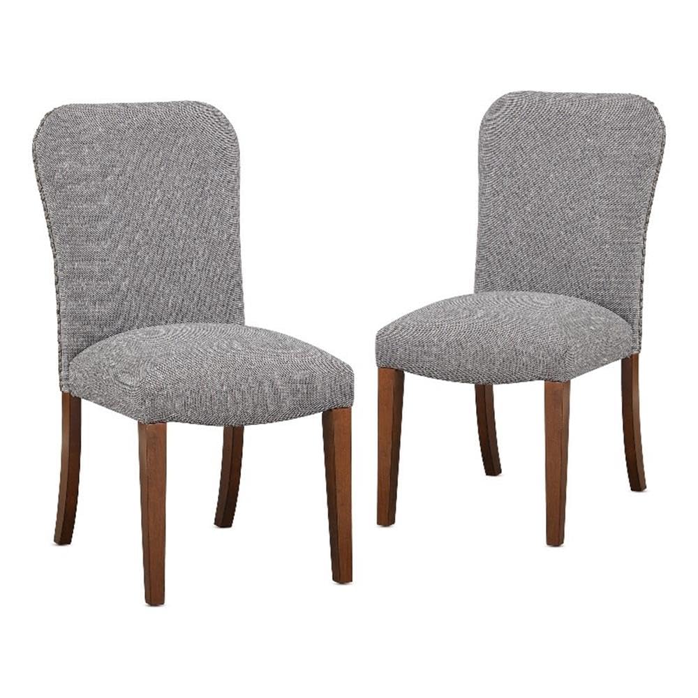 Comfort Pointe Salina Performance Fabric Dining Chair In Ashen Gray Set Of 2