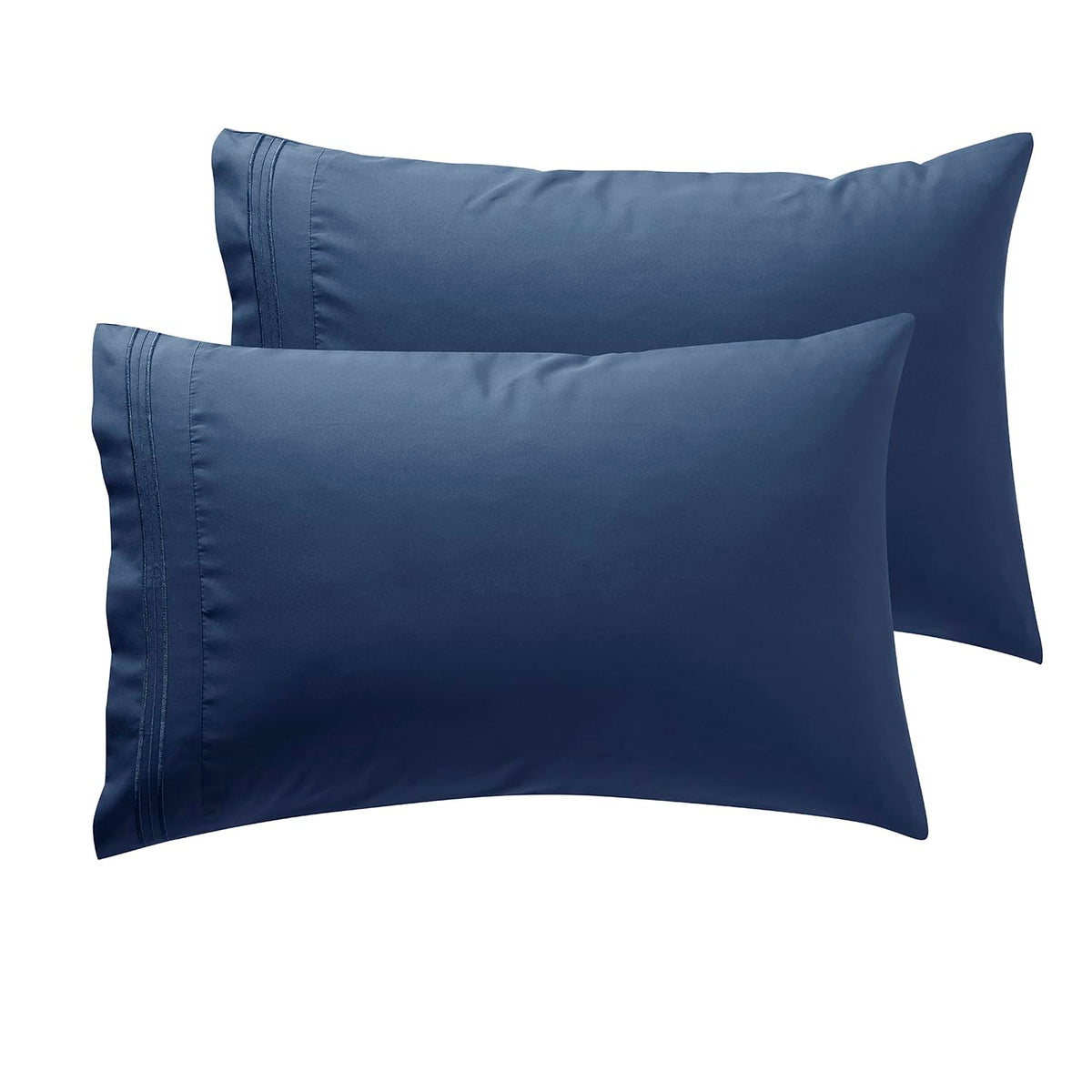 Nestl Navy Blue Pillow Cases Queen Size Set Of 2, Soft Queen Pillow Case, 1800 Microfiber Queen Pillow Cases 2, Pillowcases Quee