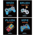 IIILUYOT Gaming Posters for Bathroom, Teen Boys Bathroom Nursery Decorations, Gamer Wall Art Decor Gifts for Gamer Boys Brother 