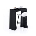 Mobili Fiver, Evolution High Table 35.4 x 15.7 in, Ashwood White, High Top Table for 1 People, Bar Table, Kitchen Island, Counte