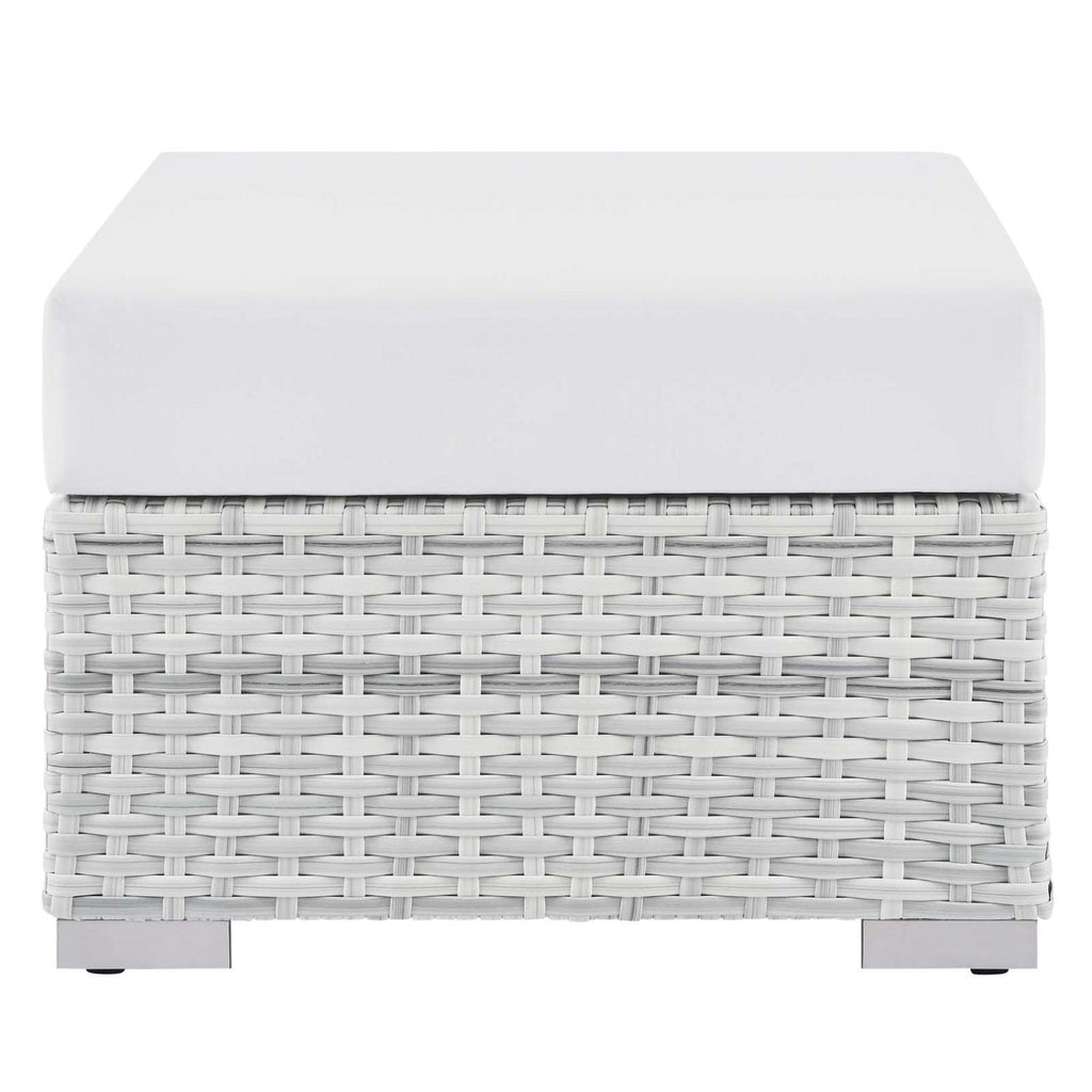 Modway EEI-4301-LGR-WHI Ottoman, Light Gray White