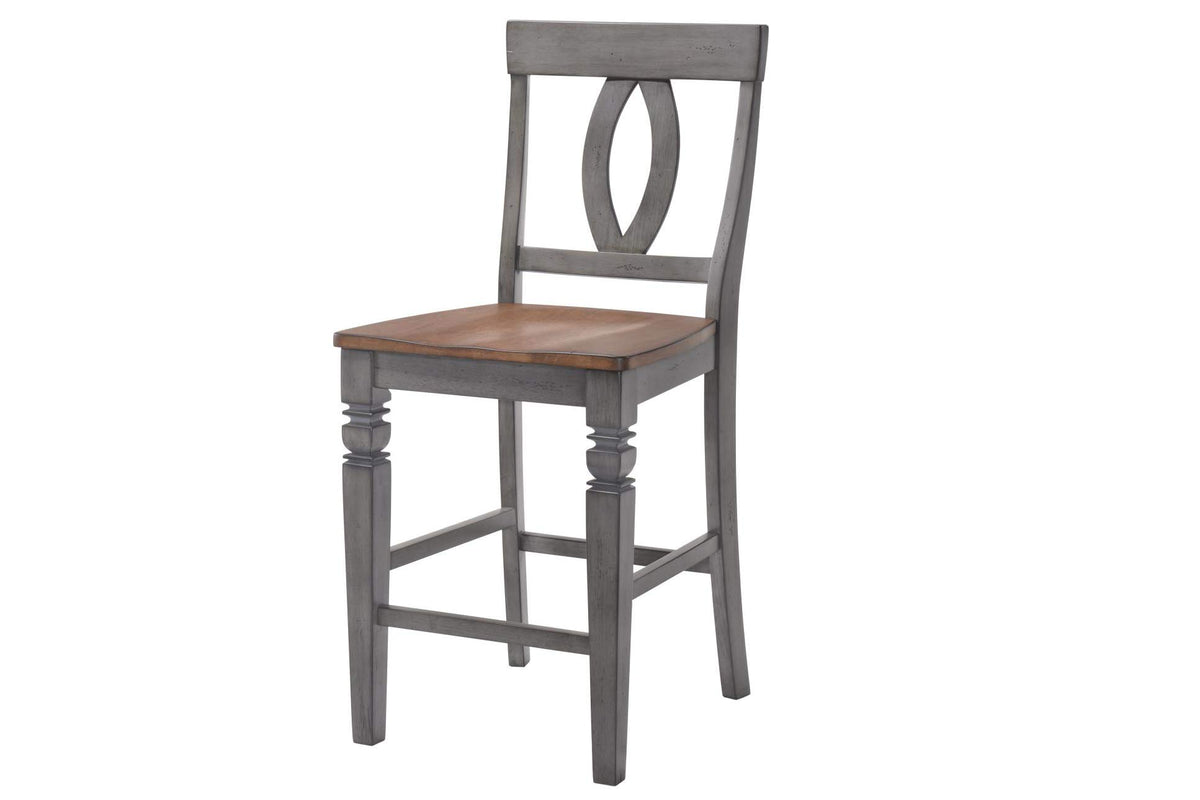 HomeRoots Storm Grey and Maple 21' X 19' X 41' Storm Grey Maple Hardwood Barstool