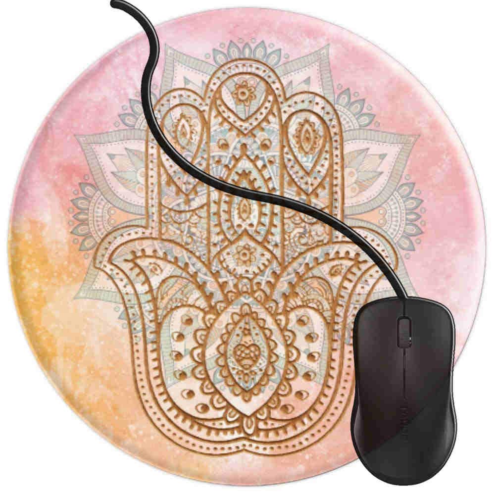 Mouse Pad For Computers,Gaming Mouse-Pads Office For Laptop Mouse Mat For Pc Non Slip Mice Pad Spiritual Hamsa Hand Yoga 2T304