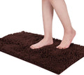 RIGJAK Shaggy Chenille Rectangular Bath Mat (50X80 Cm) Extra Soft Super Absorbent Anti Skid Door Mats for Home/Bathroom/Bedroom/
